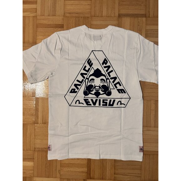 Palace X Evisu White T-Shirt Large - Picture 1 of 7